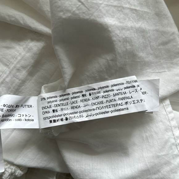 NWT ZARA Lace Halter Swing Babydoll Mini Dress White Size XS or Size S festival - Picture 10 of 10